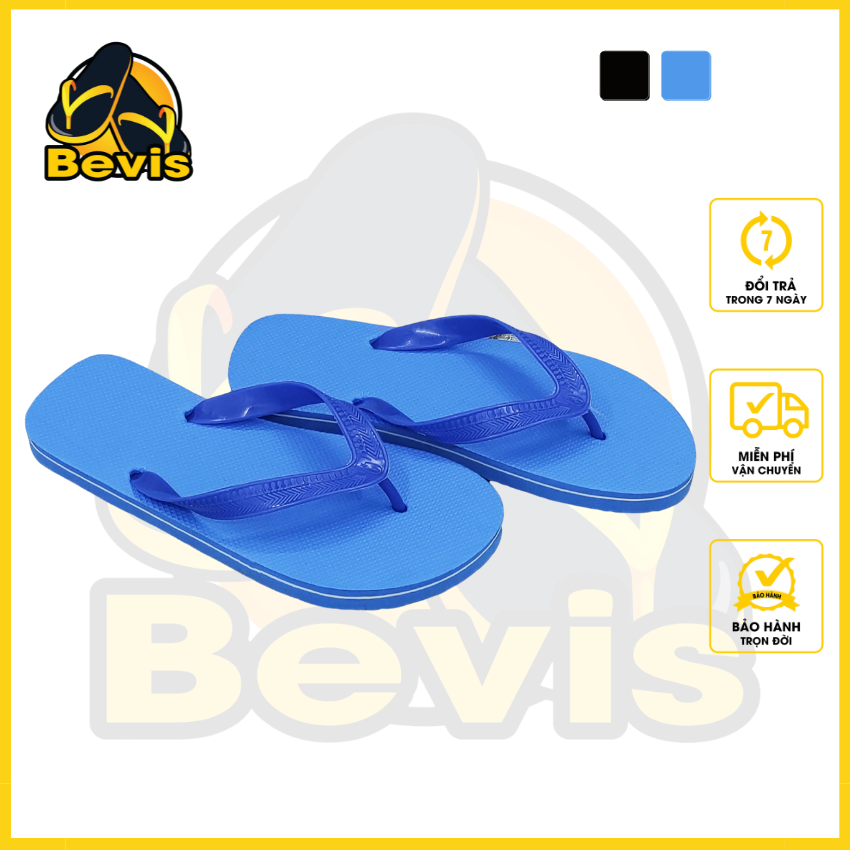 Dép nam xỏ ngón tông lào Bevis - quai kẹp cao su thiết kế đi biển chuyên dùng cho hotel nhà ở - đế chất liệu EVA nhẹ nhàng thoải mái BE167-1 (Xanh)