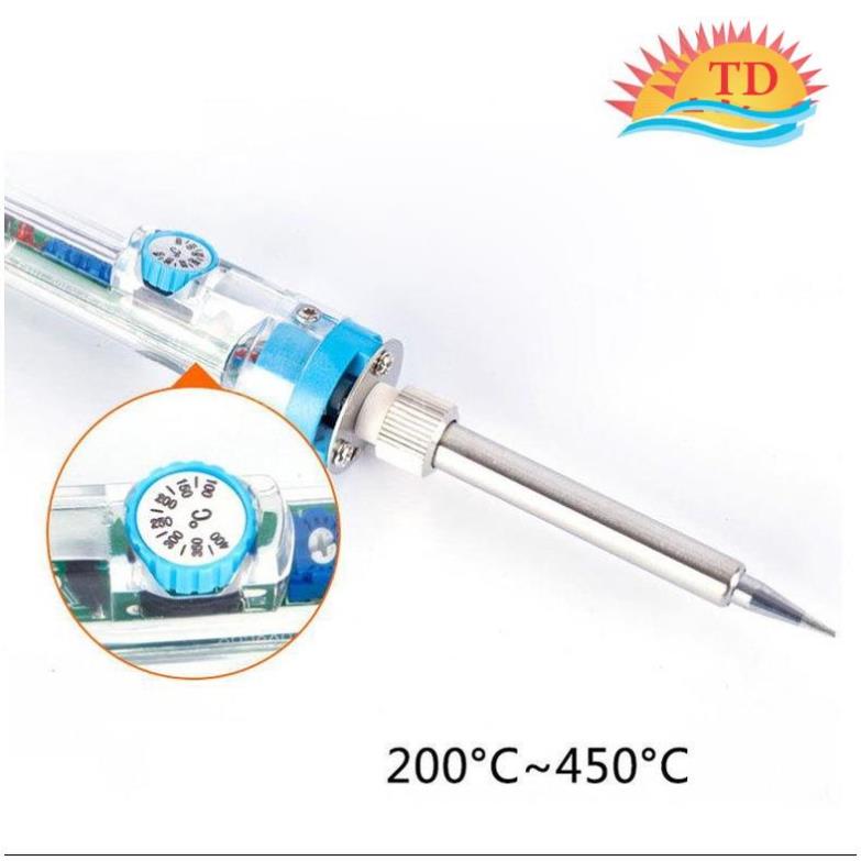 Mỏ hàn chì cao cấp điều chỉnh nhiệt độ 60w - no 907 soldering iron viền xanh