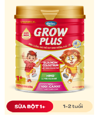 Sữa bột Vinamilk Dielac Grow Plus New số 1+ 850g cho bé từ 1-2 tuổi( mẫu mới)