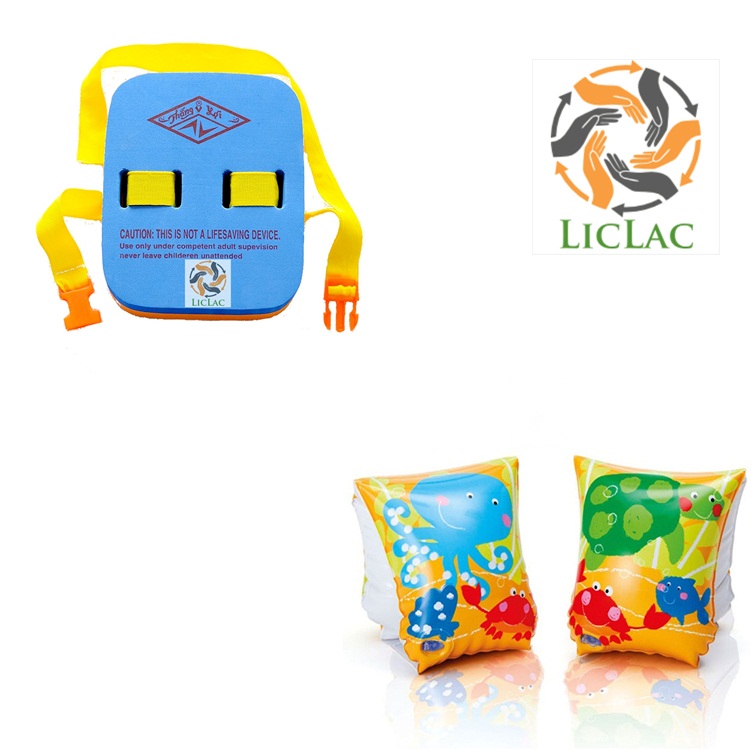 Bộ 2 Phao Bơi Cho Bé ( Phao Lưng Thắng Lợi + Phao Tay INTEX ) - Phao Bơi An Toàn Cho Bé