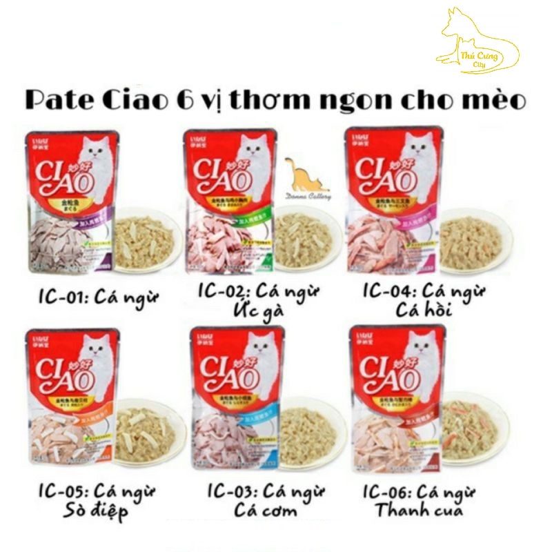 Pate cho mèo ciao gói 60g - pate ciao cho mèo