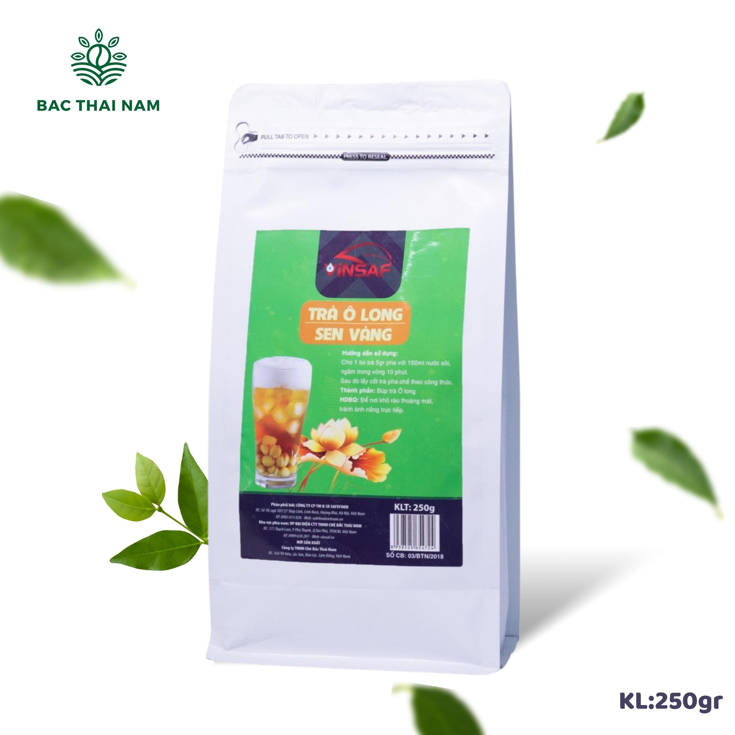 Trà olong VinSaf olong Sen Vàng 250 Gram nguyên liệu pha chế đồ uống, nguyên liệu pha chế trà sữa, nguyên liệu pha trà ô long TOLSV250