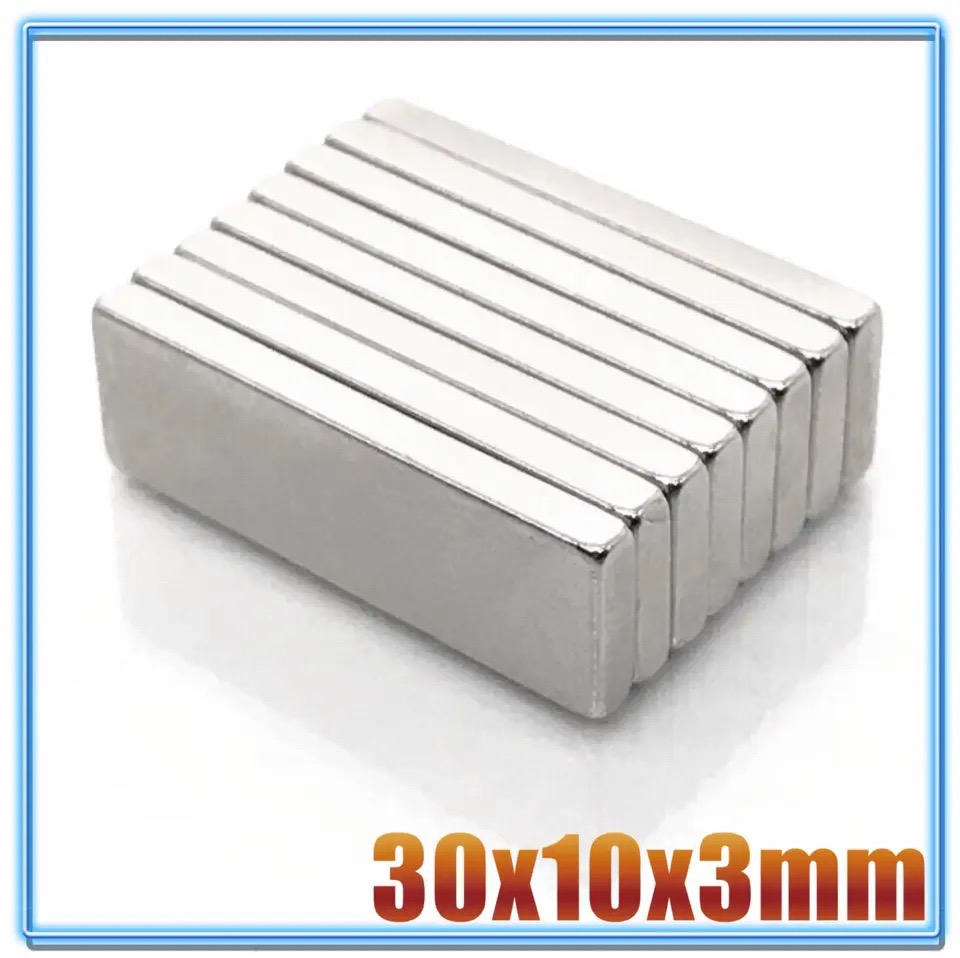 Nam châm vĩnh cửu lực hút mạnh kích thước 30x10x3mm siêu hút