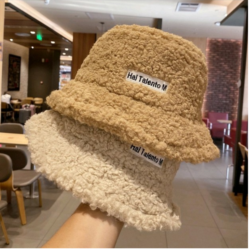 Mũ bucket lông cừu phong cách Hàn Quốc - 2