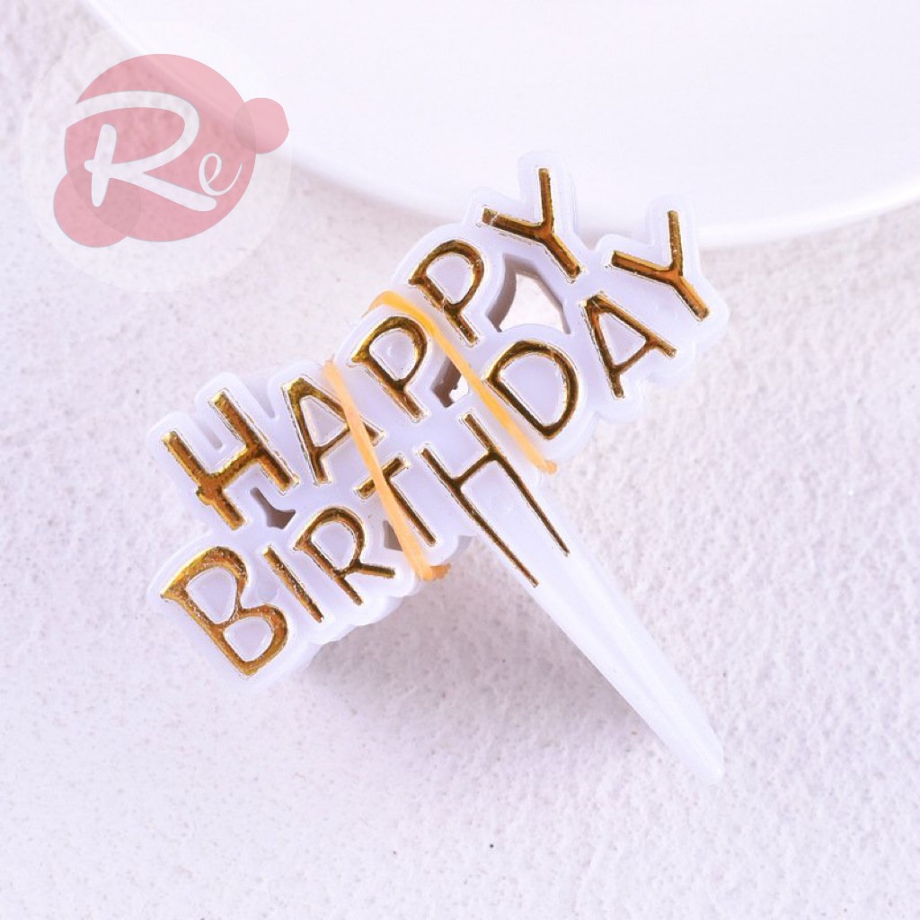 Combo 100 thẻ Happy Birthday - Trang trí bánh sinh nhật bánh kem