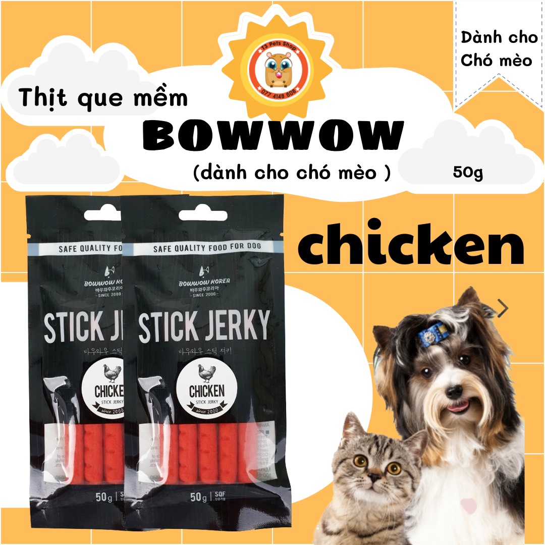 Thịt gà que bow wow dành cho chó mèo