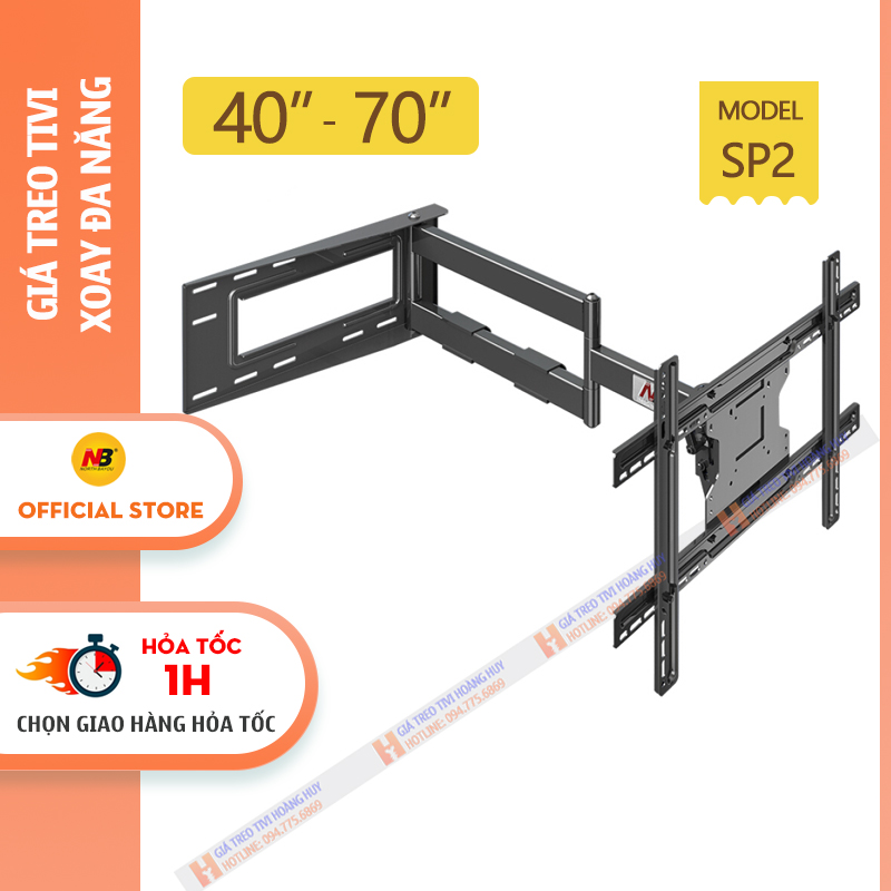 Giá treo tivi xoay vuông góc 90 độ nb sp2 40 - 70 inch / chính hãng northbayou