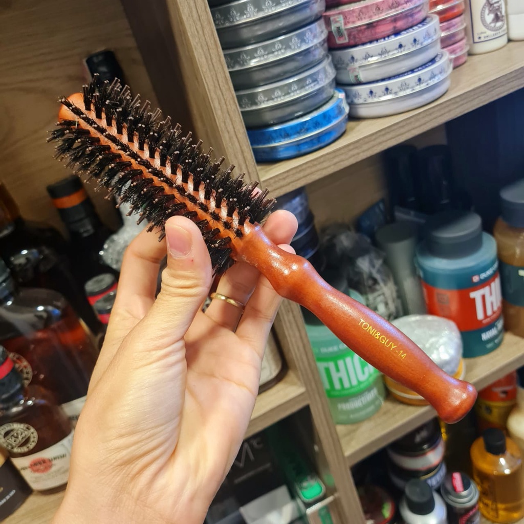 Lược tròn toni & guy tạo phồng kiểu tóc - lược cán gỗ cao cấp