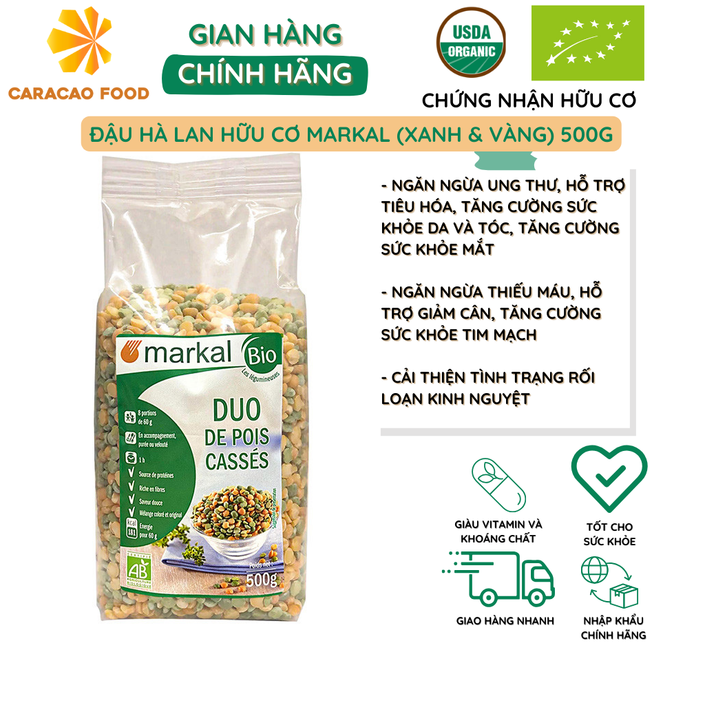 Đậu hà lan hữu cơ markal 500g