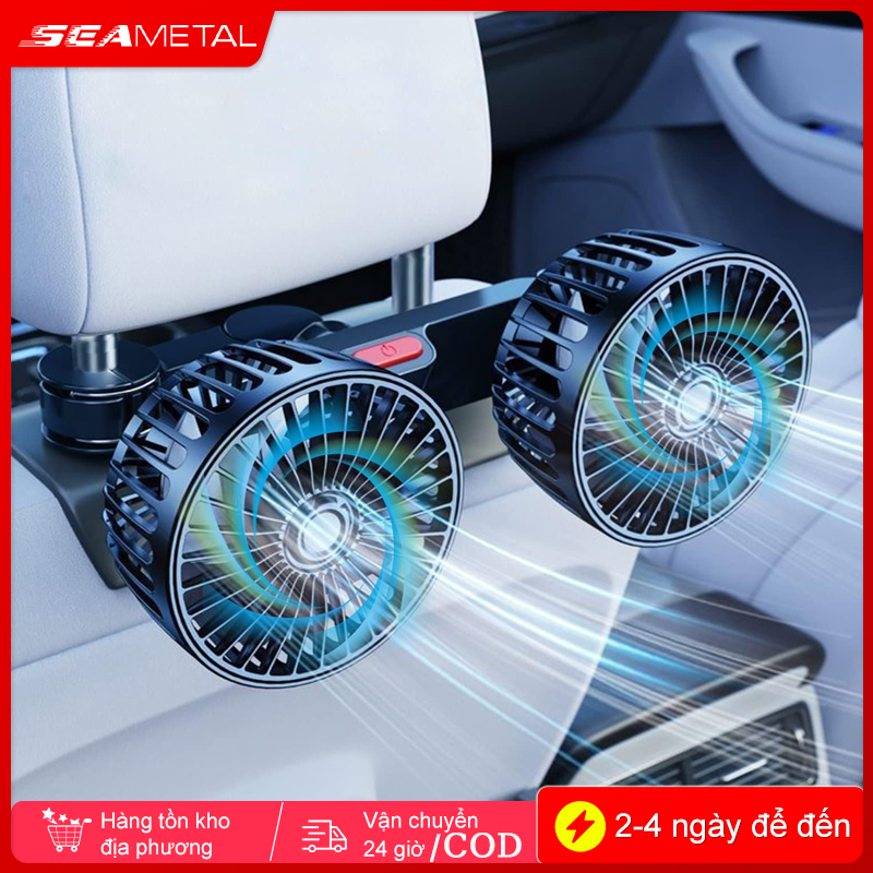Quạt Đôi Ô Tô SEAMETAL Điều chỉnh tốc độ gió ba tốc độ quạt ôtô 12v,quạt gắn xe ô tô,cho mọi dòng xe hơi,xe tải