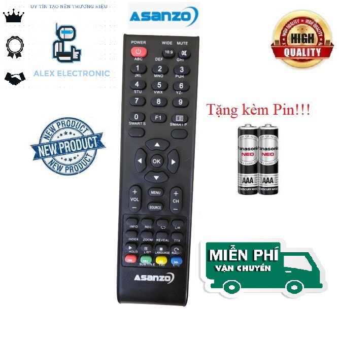 Điều khiển tivi Asanzo các dòng Asanzo LED/LCD Smart TV- Hàng tốt-Điện tử Alex