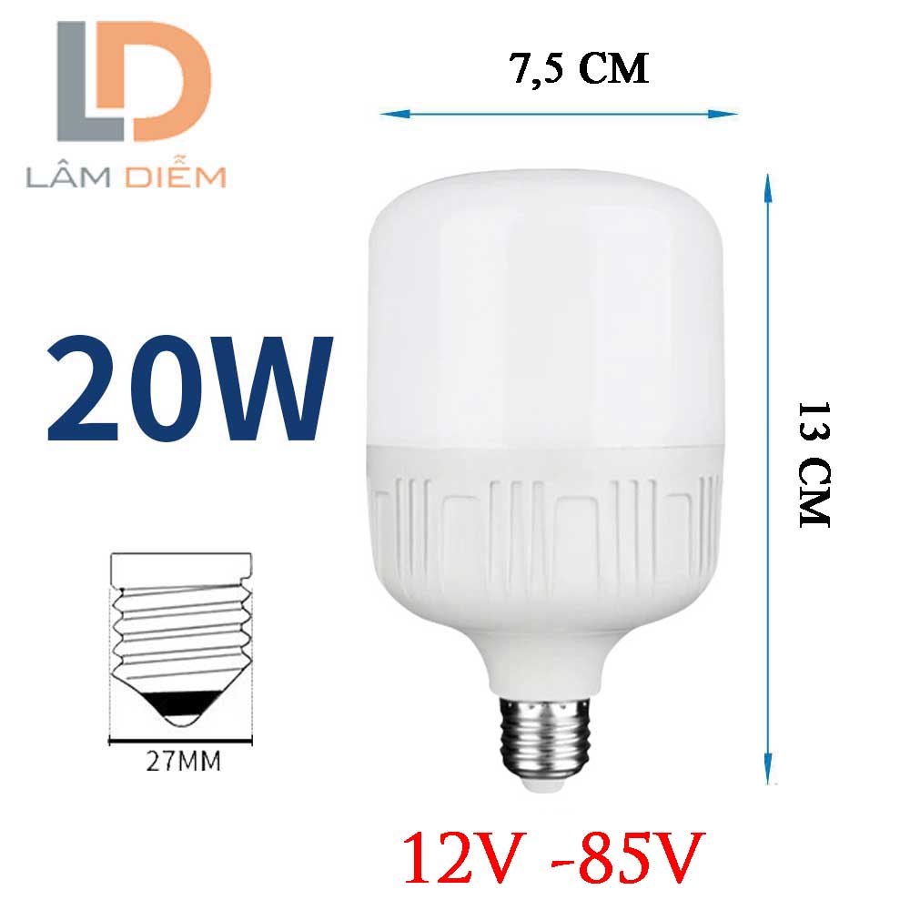 Bóng đèn led 20w sài bình ăc quy 12v-85v loại tốt