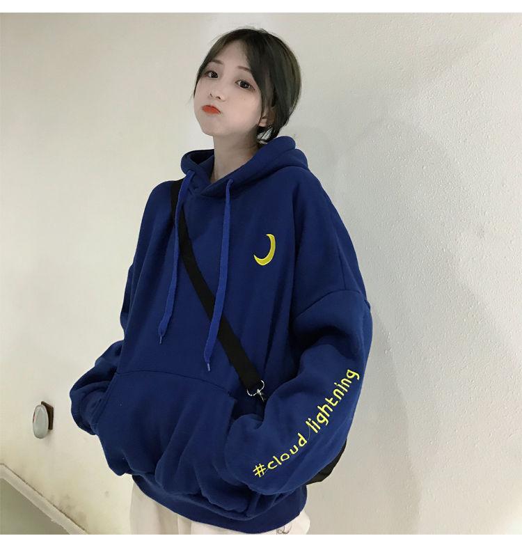 [HCM]Áo  Hoodie Áo Khoát Hoodies Nam Nữ in Vầng trăng đẹp y hình TP