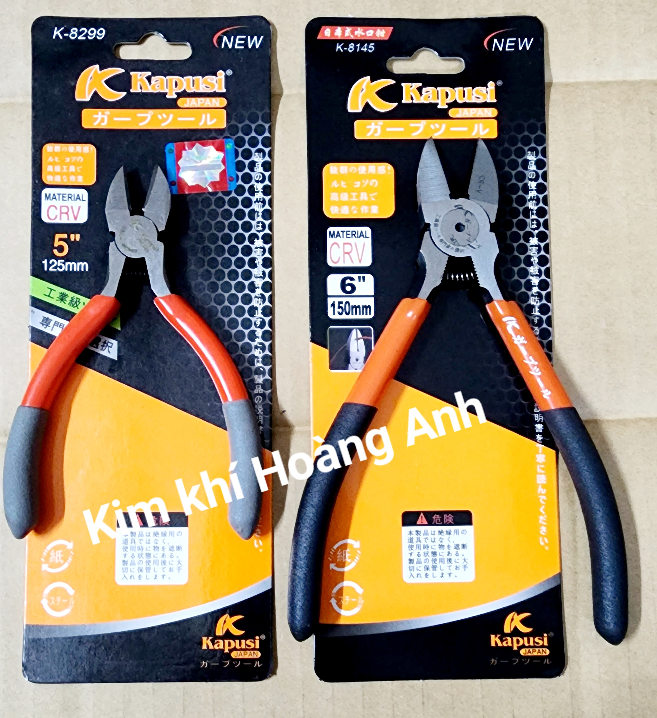 Kìm cắt 5'', 6'' kapusi, kìm cắt vát, kìm cắt vẹt, kìm mỏ vẹt