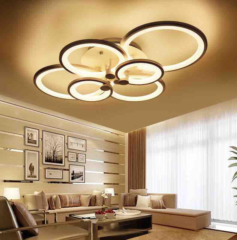 Đèn led ốp trần hiện đại 6 cánh.