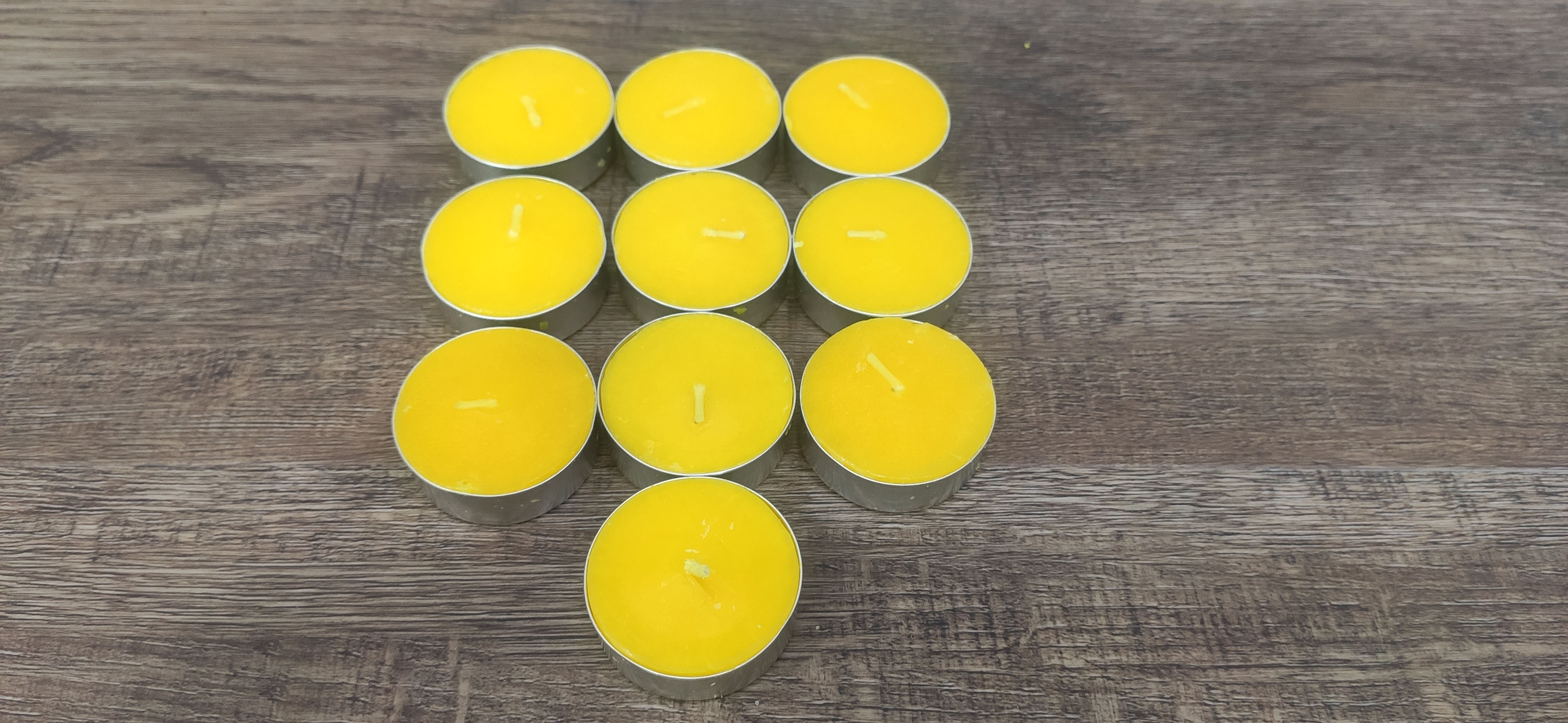 10 viên Đèn cầy nắp nhôm - tealight cháy 4h không mùi, không khói - màu đỏ hoặc vàng