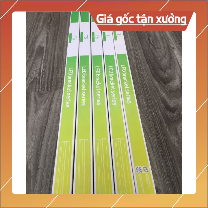 Đèn tuýp led t5 liền máng đầu vuông 1.2m, ánh sáng trắng 20w, anh sáng vàng 22w
