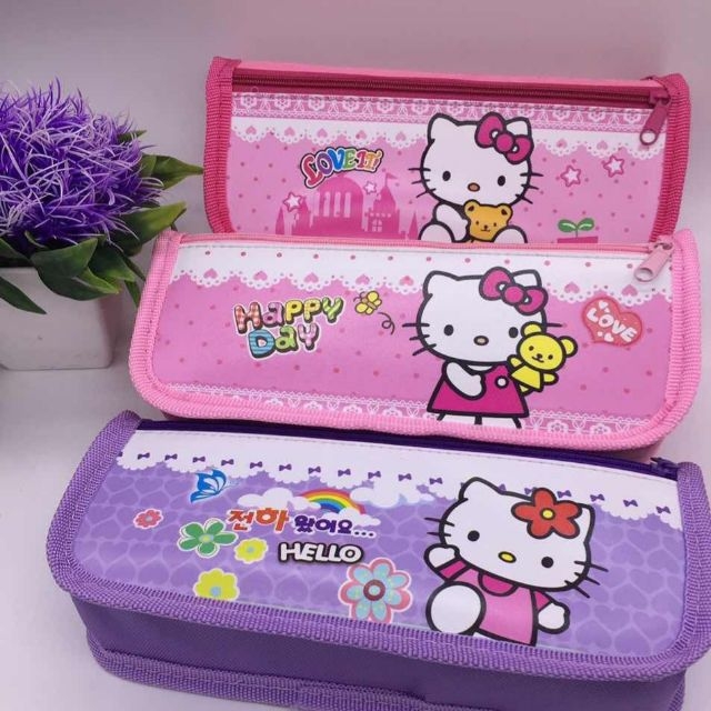 hộp bút vải hình kitty cute ( hàng việt nam)