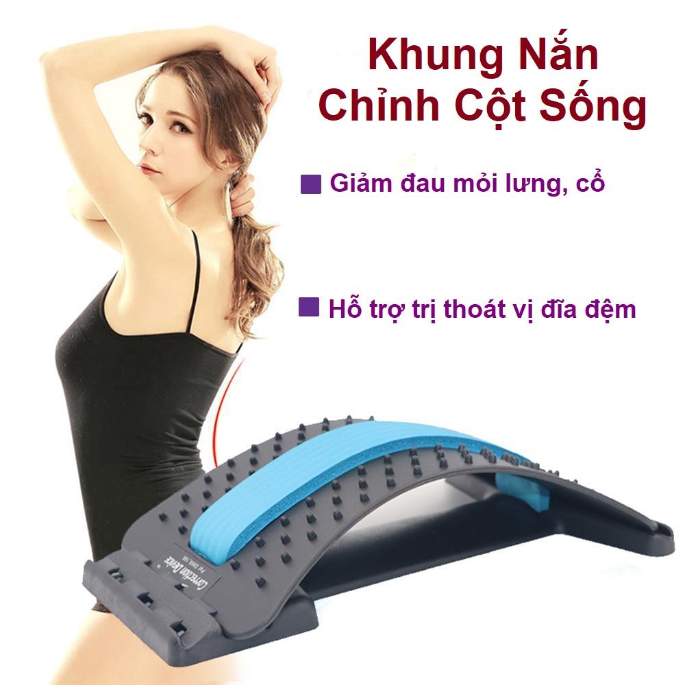 Tập chống gù lưng, Ngồi đúng cách chống cong vẹo cột sống, Khung Nắn Chỉnh Cột Sống Chất Liệu Nhựa ABS Dẻo Dai, 3 Nấc Điều Chỉnh Độ Cao, Hỗ Trợ Điều Trị Đau Lưng, Đau Vai Cổ, Kéo Giãn Cột Sống.