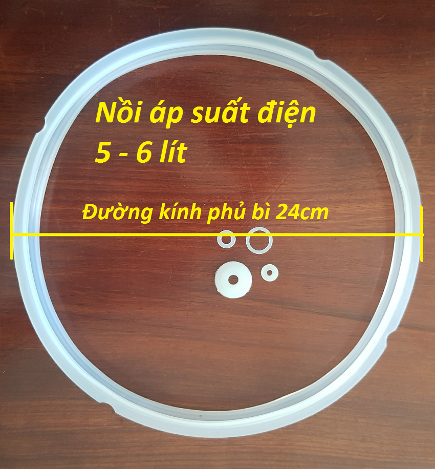 Gioăng cao su nồi áp suất điện (đường kính ngoài 22cm 24cm) cho nồi 3 4 5 6 Lít
