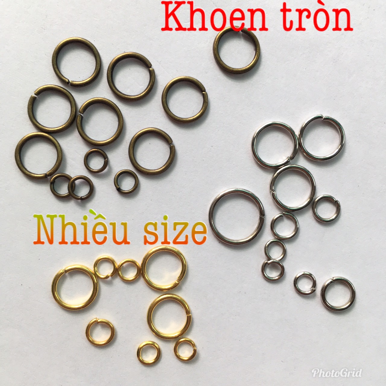 Khoen tròn 4-10mm nối trang sức handmade (đã cắt rãnh)