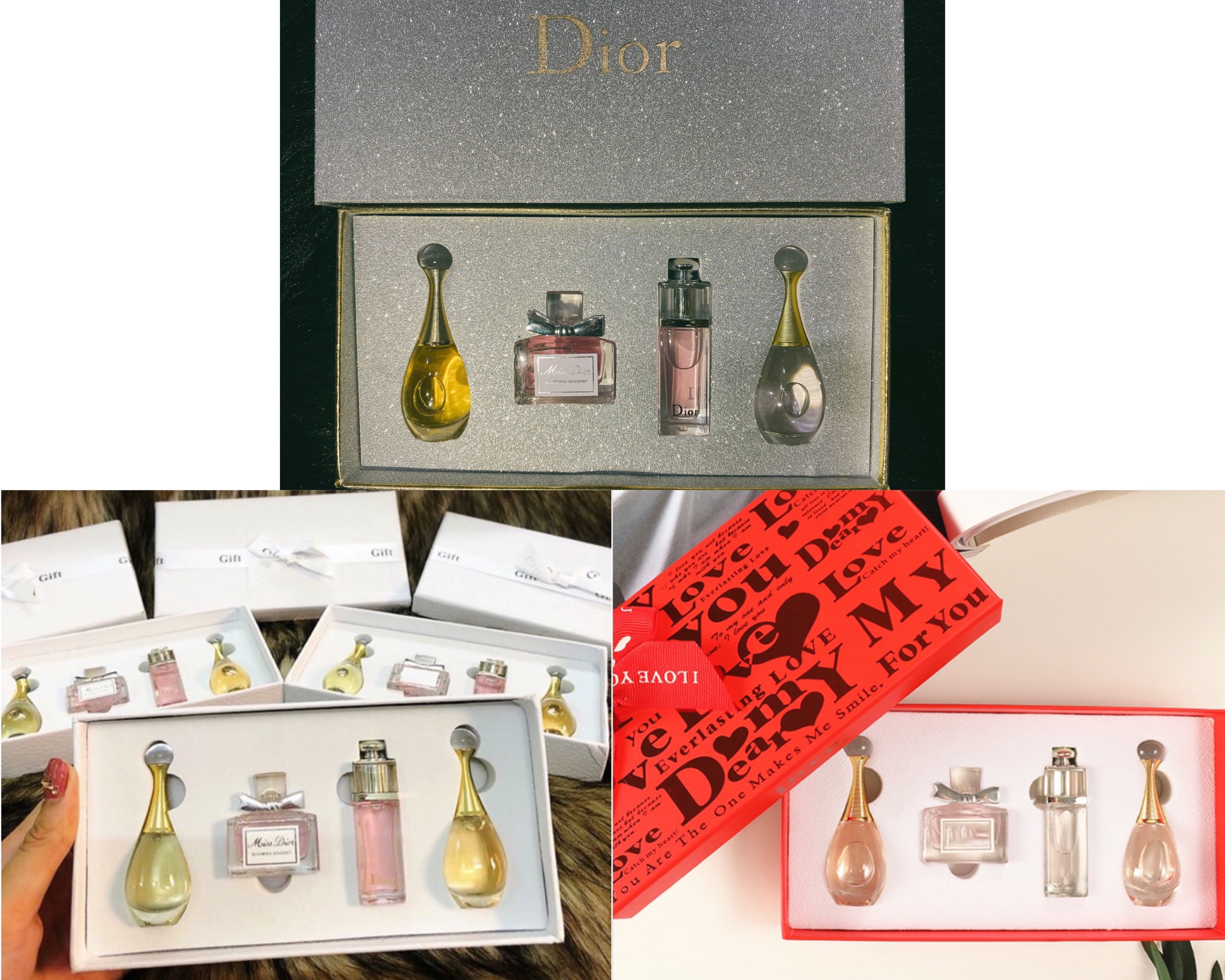 Set nước hoa nữ 4 chai hàng chính hãng dior, 3 mẫu hộp sang trọng