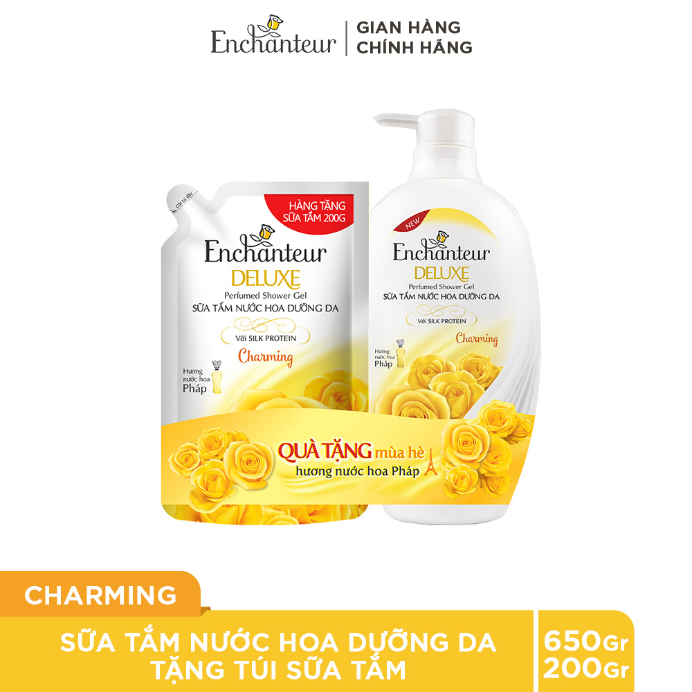 Sữa tắm charming 650g + tặng túi sữa tắm 200g