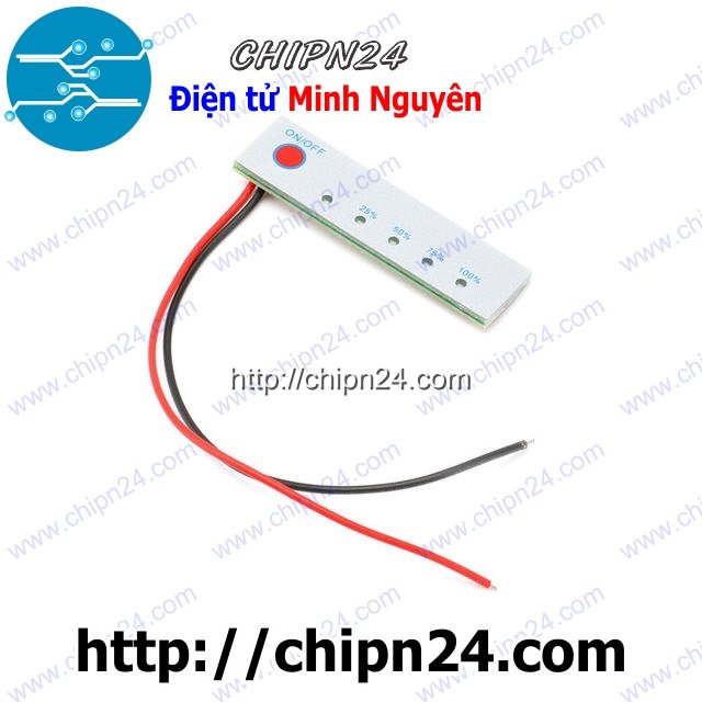 Mạch báo dung lượng pin 3s, pin 12v, acquy 12v có 5 led chỉ thị