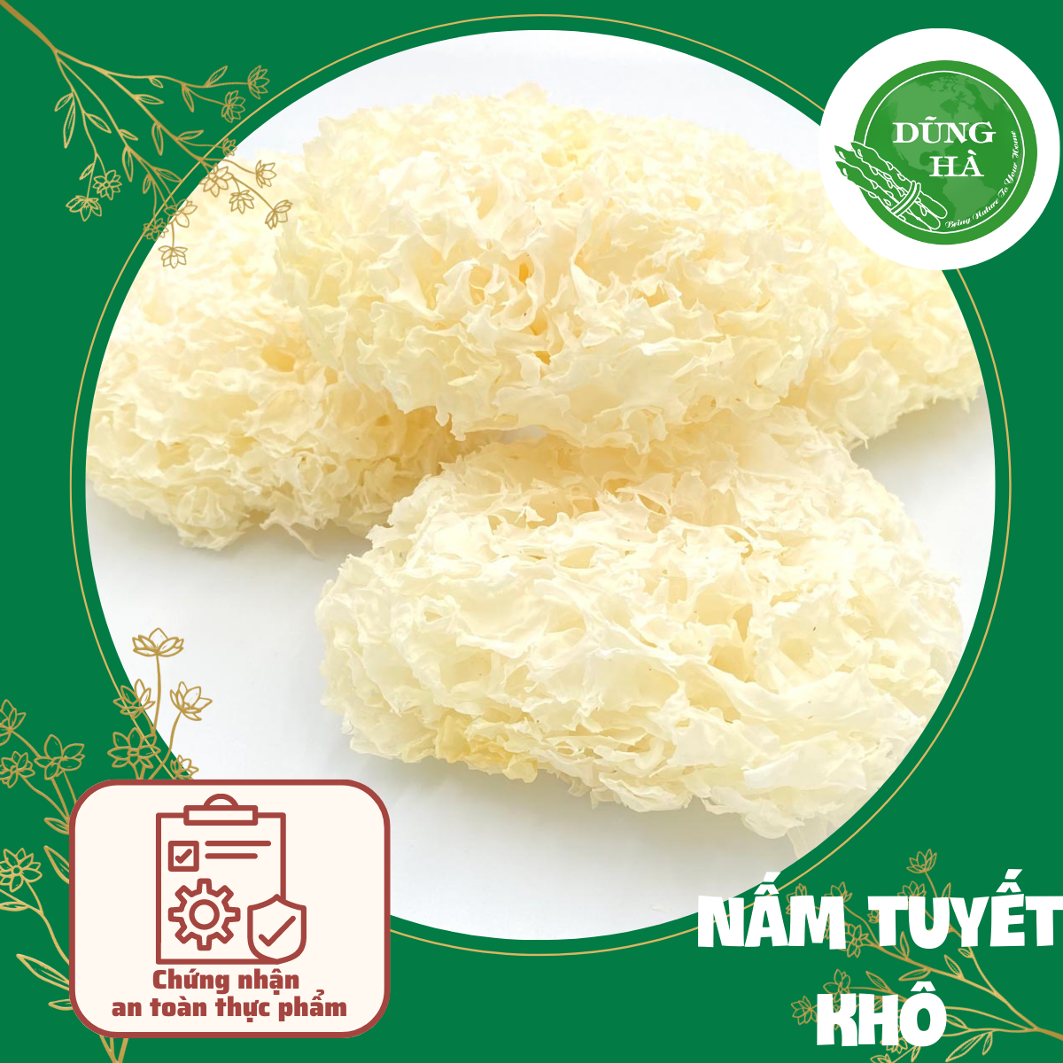 Nấm tuyết khô (ngân nhĩ) - ảnh thật - Hàng chuẩn - 100gr