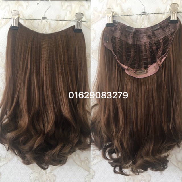Tóc giả nữ đẹp 😊FREESHIP😘 tóc giả kẹp chữ u có bấm phồng- mã ku03