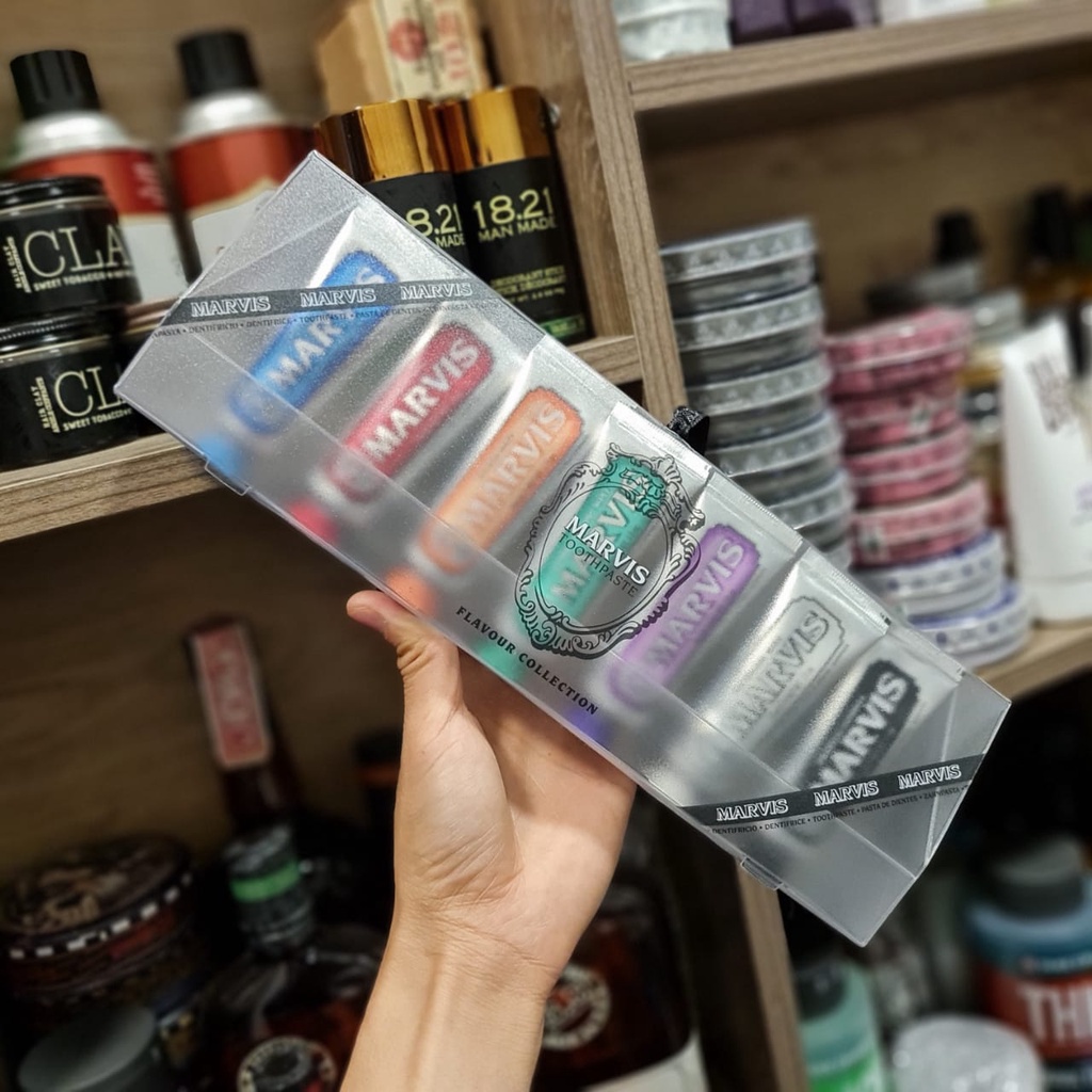 - bộ kem đánh răng marvis mini set 7 tuýp x 25ml