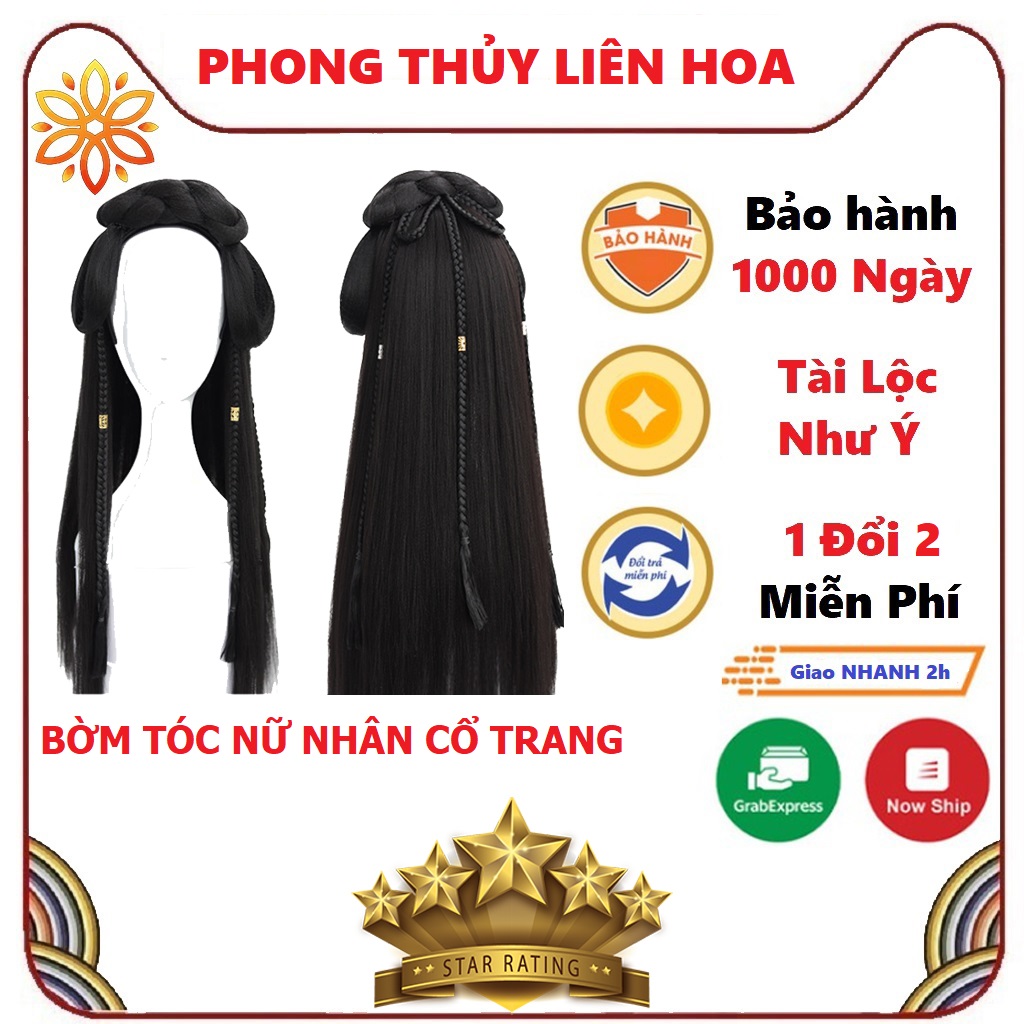 Hán Phục Kiểu Tóc Cổ Trang Kiểu Tóc Giả bờm tóc nữ nhân hanfu