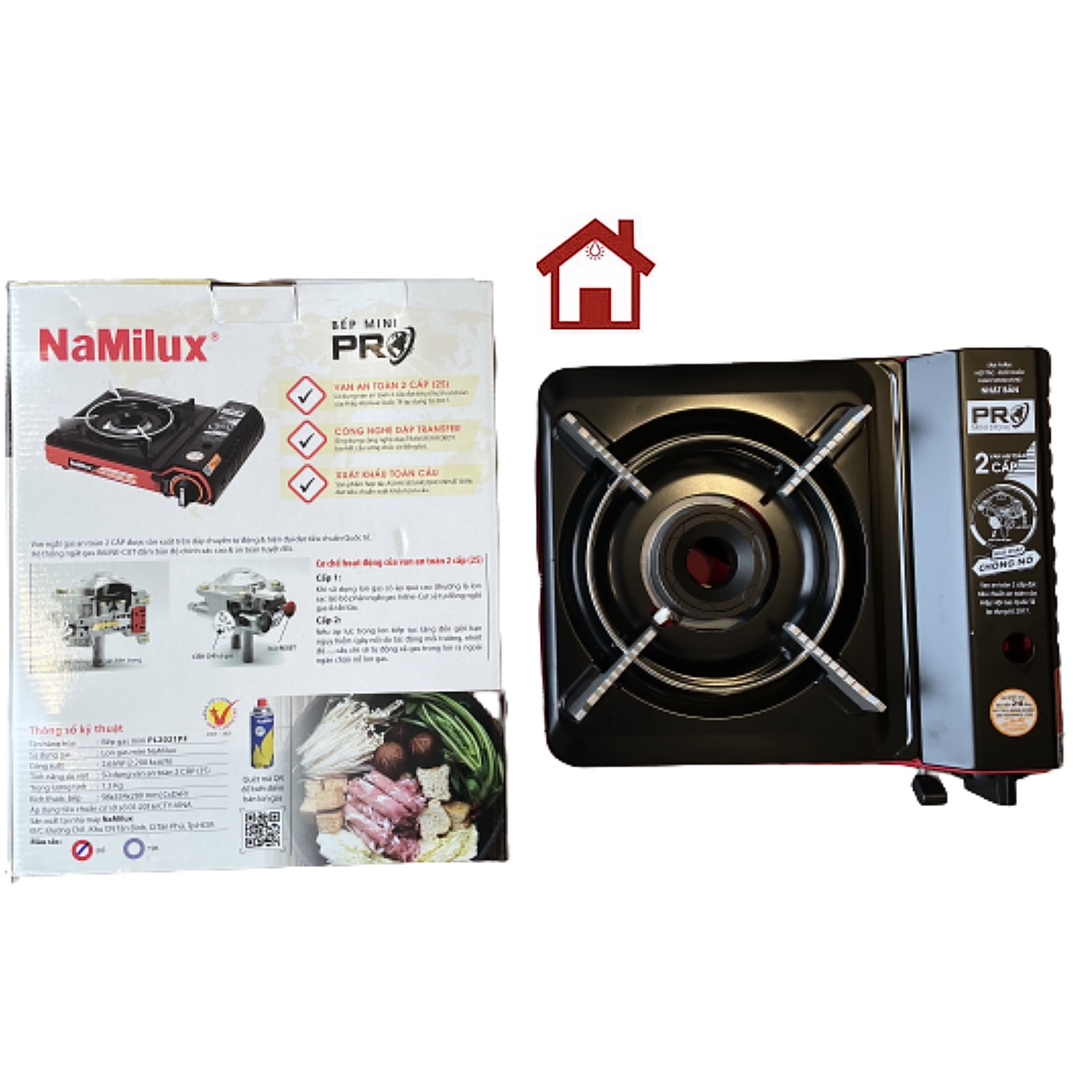 Bếp ga mini có van an toàn namilux pl2021pf