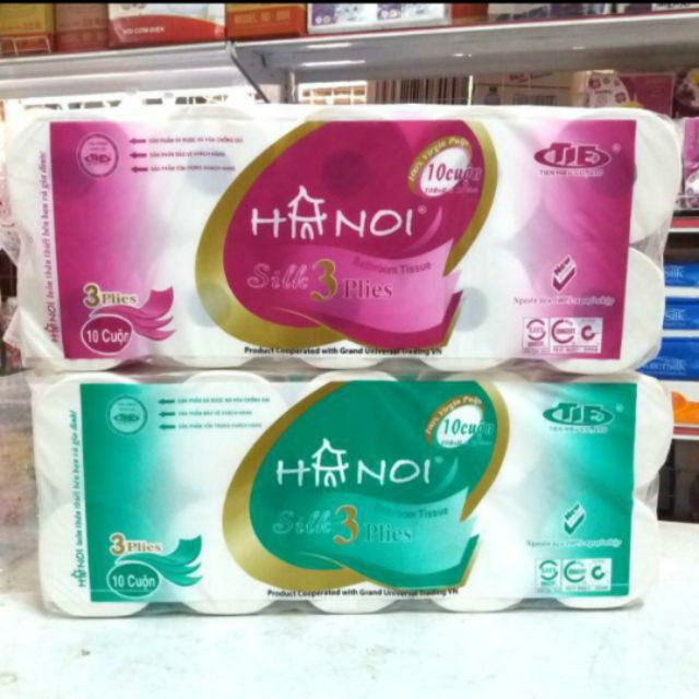[SaLe 100%] Giấy Vệ Sinh Hà Nội Silk 10 cuộn 3 Lớp . ĐTVM