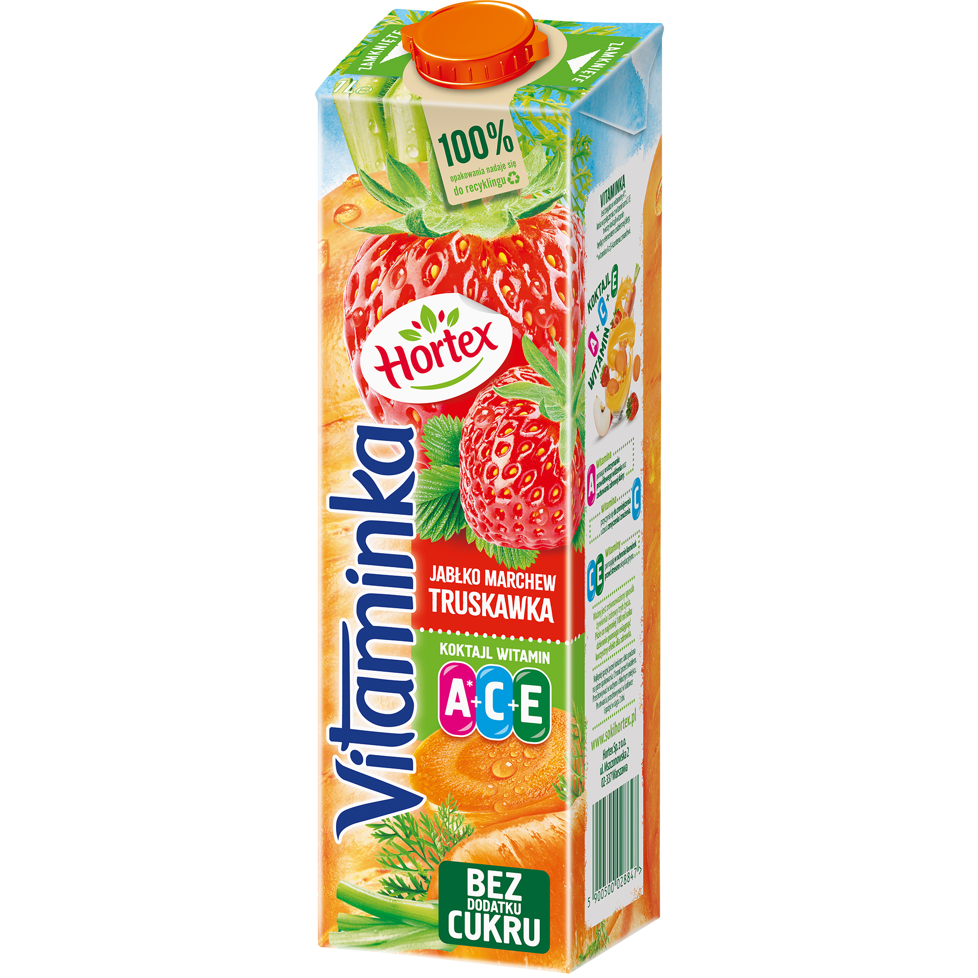Nước Ép Vitaminka Hỗn Hợp Táo, Cà Rốt, Dâu 1L
