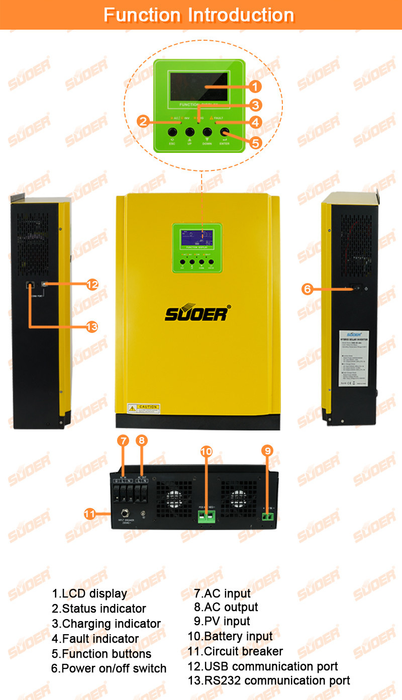 Biến tấn inverter suoer 3000w 24v svp-3k-24v - suoer 3000w 24v