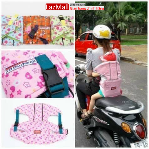 Đai xe máy đỡ cổ giữ an toàn cho bé, địu đi xe máy, đai xe máy có đỡ cổ và lưng cho bé từ 1 đến 6 tuổi