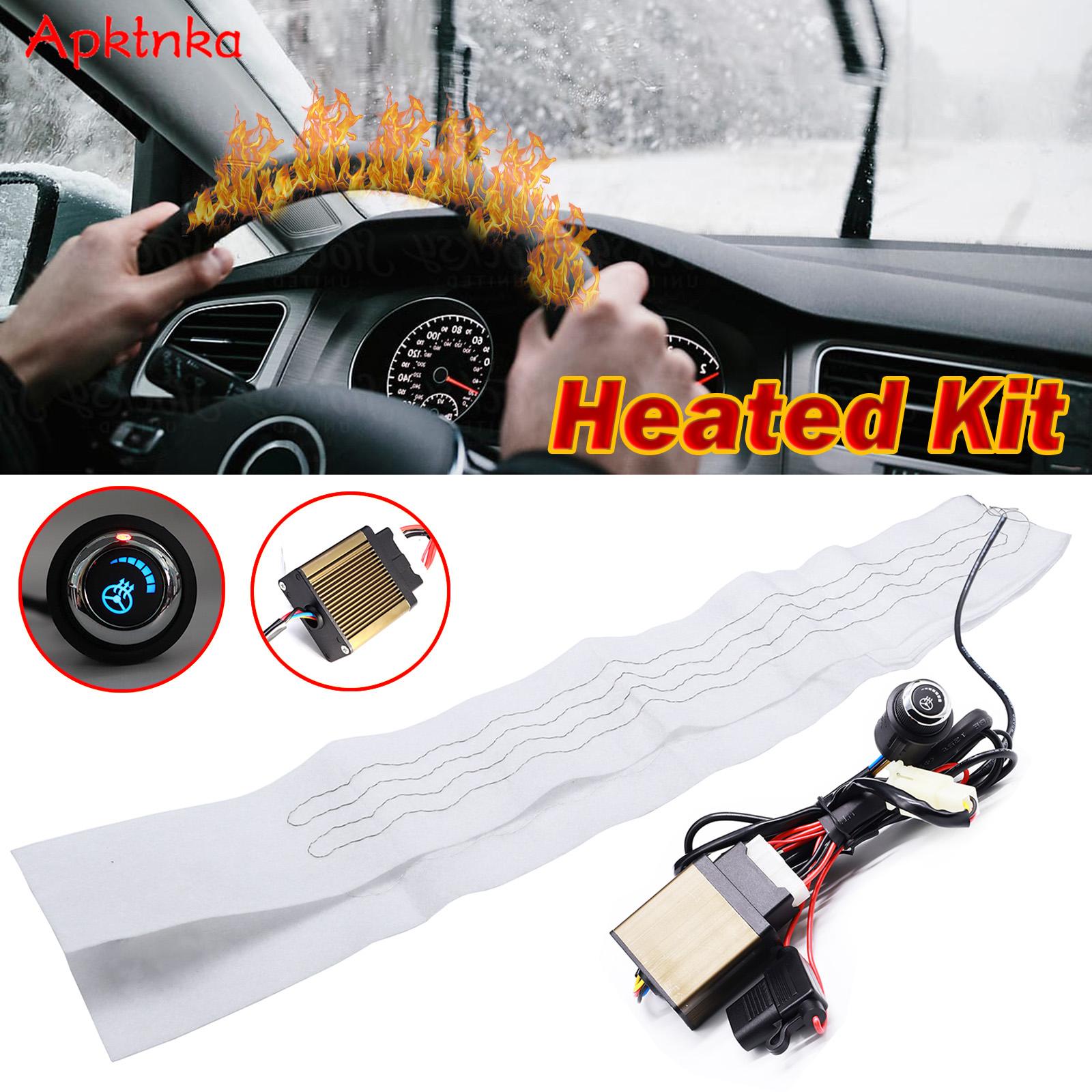 Apktnka phổ quát Xe Hơi Xe tải nước nóng chỉ đạo bánh xe bao gồm nóng tự làm Kit Pad mùa đông 6 cấp chuyển đổi có thể điều chỉnh tay Ấm 12V