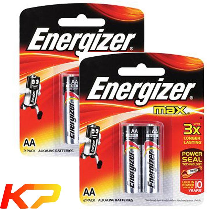 2 VỈ PIN AA ENERGIZER ALKALINE BATTERIES LR6-AM3-1.5V (VỈ 2 VIÊN).