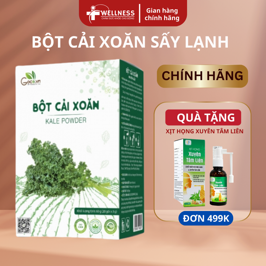 [Chính Hãng] - Bột cải xoăn GOCE sấy lạnh, Bột cải Kale organic, Đẹp da, giảm cân, detox, tốt cho sức khoẻ 50gr