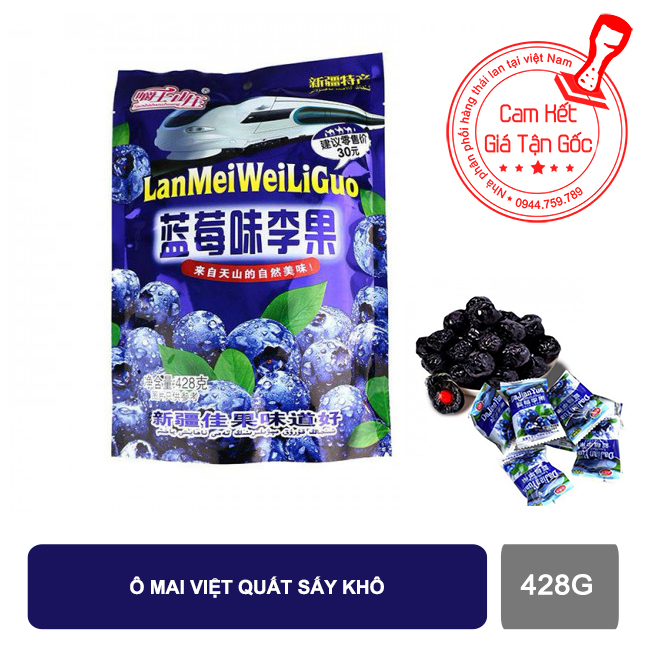 [ ĐỪNG BỎ LỠ CƠ HỘI THƯỞNG THỨC] Ô Mai Việt Quất chua chua ngọt ngọt ăn là Nghiền 428g - Đồ Ăn Vặt- Ăn Vặt- Bách hoá online-Uy Tín
