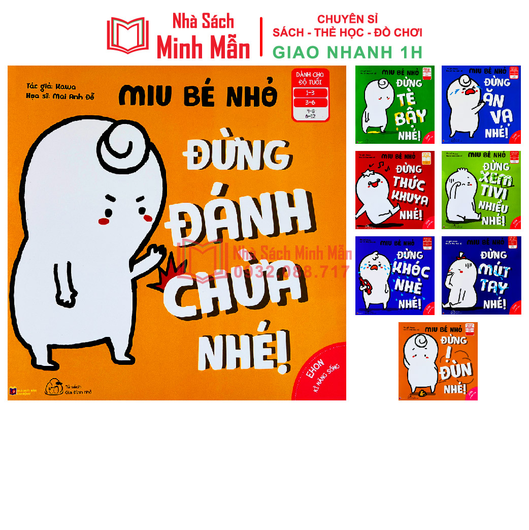 Sách - bộ 8 cuốn ehon kỹ năng sống miu bé nhỏ phần 1 - dành cho trẻ từ 1 đến 6 tuổi