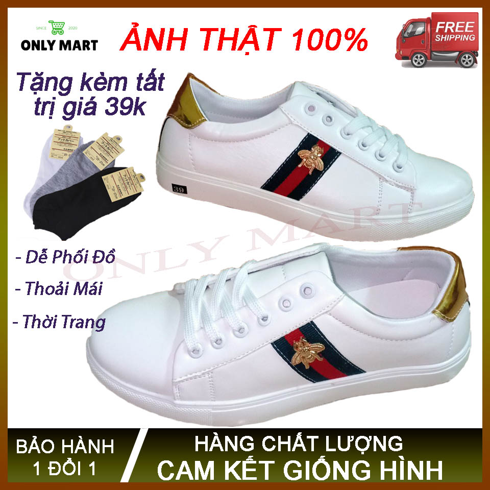 [ Hàng Xỉ Xả Kho ] Giày Sneaker Thể Thao GC Nam Nữ Đẹp 2020 Full Size 38 Đến 43 – ONLY MART | Tặng kèm tất khử mùi Trị Giá 39k |  Hàng Chất Lượng - Đế Mềm Chống Trượt - Thoáng Khí - Dễ Phối Đồ