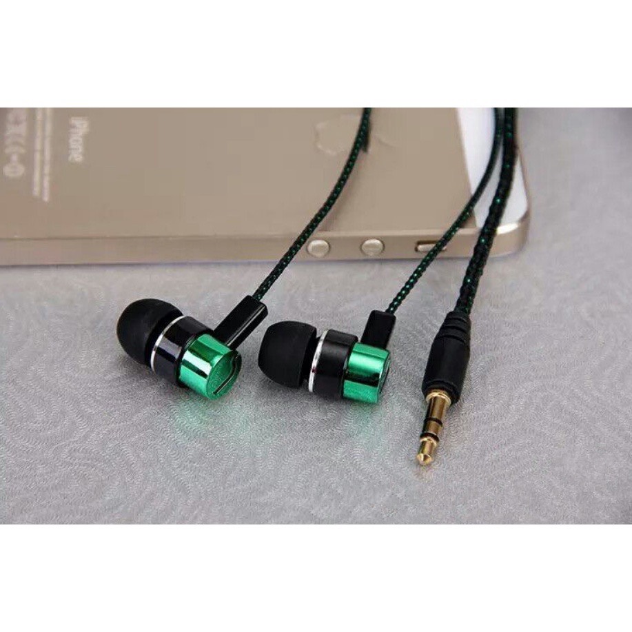 Tai Nghe Nhét Tai Bass Trầm Thiết Kế Thể Thao Cho Điện SamSung Oppo IP Jack 3.5mm Chống Rối Nghe Nhạc Cực Hay Đàm Thoại