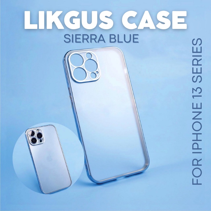 Ốp LIKGUS SIERRA BLUE lưng nhám chống vân tay cho iPhone 13/13Pro/13ProMax