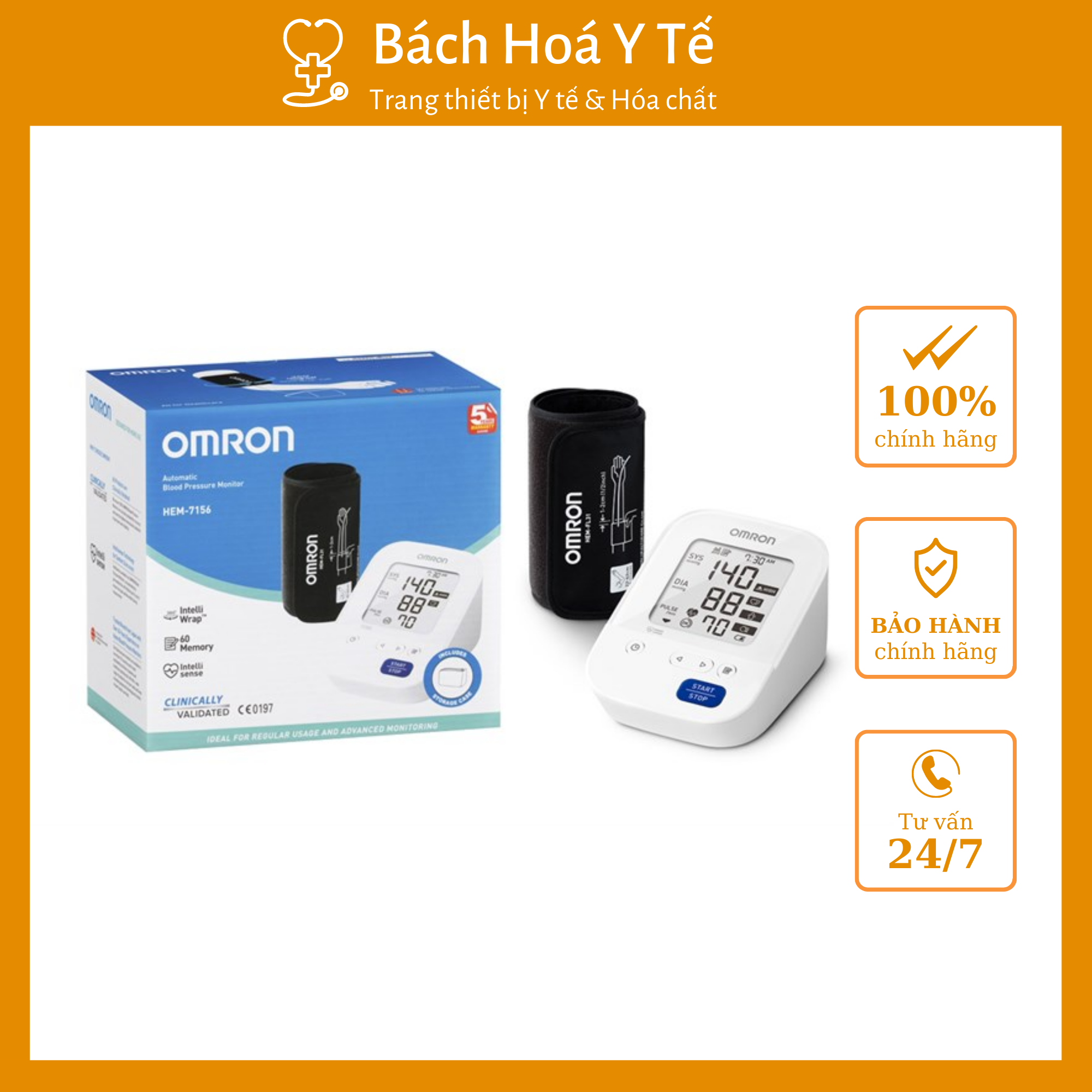 Máy huyết áp đo bắp tay nhật bản omron hem 7156 với công nghệ intellisense tiên tiến