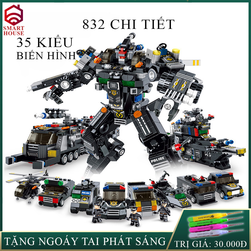 Đồ chơi Lego, Bộ đồ chơi lắp ghép kiểu Lego Robot với nhiều chi tiết lựa chọn chất liệu nhựa ABS với hơn 500 - 800 chi tiết, Đồ chơi trẻ em Bảo hành 12 tháng lỗi 1 đổi 1 trong 7 ngày