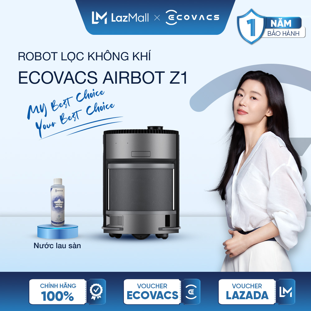 Robot lọc không khí Ecovacs Airbot Z1 - Robot lọc khí thông minh Ecovacs tự di chuyển - Khử trùng tia UV