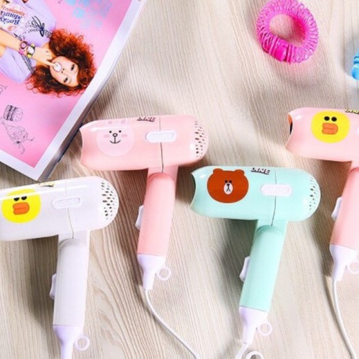 Máy Sấy Tóc Mini Hình Thú Gấp Gọn Dễ Thương siêu tiện dụng