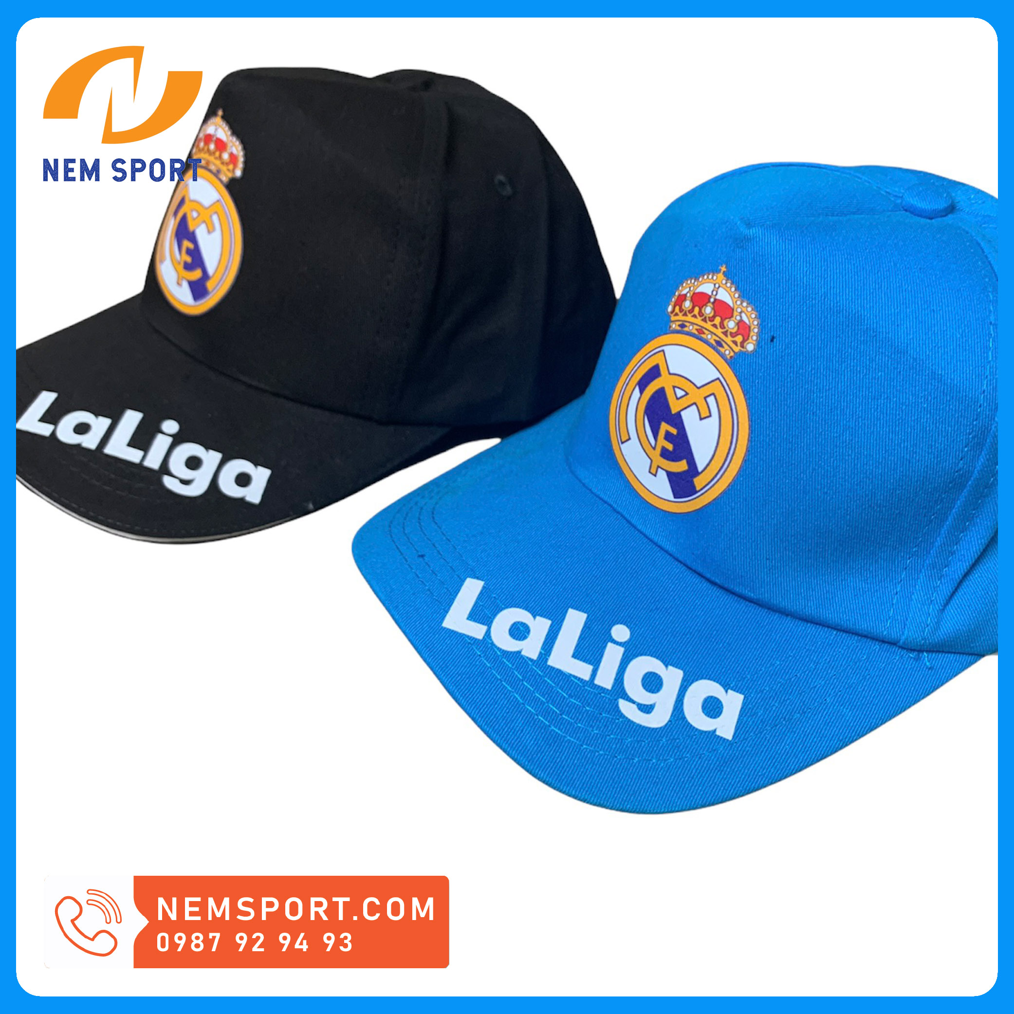 Nón thể thao clb real marid đẹp, nón mũ thể thao nam nữ clb real marid